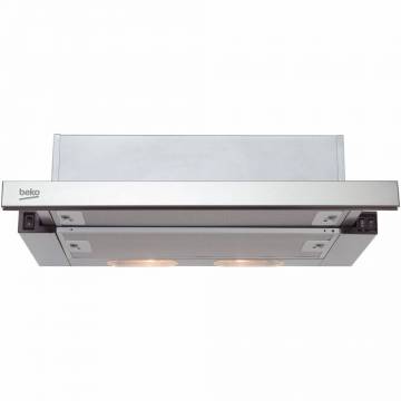 Hota incorporabila telescopica Beko HNT61310X, putere de absorbtie 348 m3/h, 2 motoare, filtru metalic, 60 cm, Inox