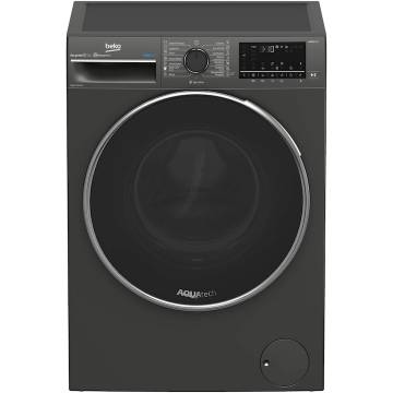 Masina de spalat rufe Beko B5WFU58418, 8 kg, 1400 rpm, Clasa A, AquaTech, SteamCure, Recycled Tub, Motor ProSmart Inverter, Homewhiz through Bluetooth, AddXtra, Steam, Negru