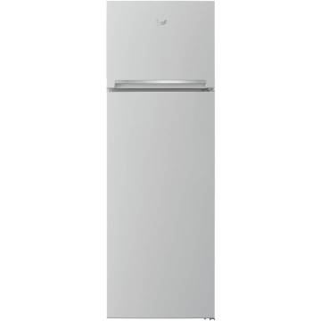 Frigider cu doua usi Beko RDSA310M40SN, 306 l, Clasa E, Cooling Fan, Safety Glass, H 175 cm, Argintiu