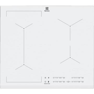 Plita incorporabila Electrolux EIV63440BW, Inductie, 4 zone de gatit, Bridge, Zona Infinte, OptiFix, Control touch, 60 cm, Sticla alba