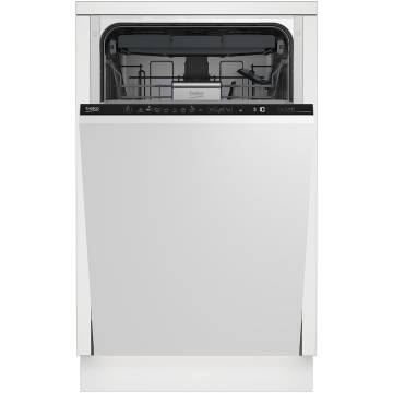 Masina de spalat vase incorporabila Beko DIS48120, 11 seturi, 8 programe, Clasa E, Motor ProSmart™Inverter, Extra Drying, AquaIntense®, Mini 30’, 45 cm