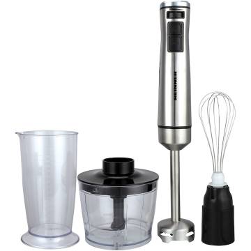 Mixer vertical Heinner HHB-DC1000SSBK , 1000w, viteza variabila + turbo, tel, Tocator, Negru cu insertii inox