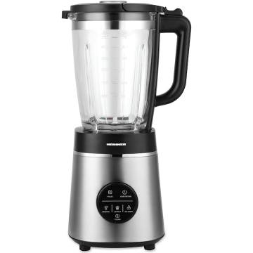 Blender de masa Heinner Bette Noir HBL-D1400SS, 1400W, capacitate bol sticla 1.75L, control digital, viteza variabila, multifunctiona, autocuratare, sistem siguranta, lame inox, carcasa inox, negru/argintiu