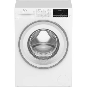 Masina de spalat rufe Beko B3WFU58415W, 8 kg, 1400 RPM, Recycled Tub, Homewiz Remote Control, Clasa A, Motor ProSmart Inverter, AddXtra, Hygiene+ cu SteamCure, AutoClean Detergent Drawer, Fast+, Alb