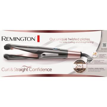 Aparat de coafat, Remington, S6606, Curl Confidence 3in1, acoperire cu turmalina, Negru/Auriu rose