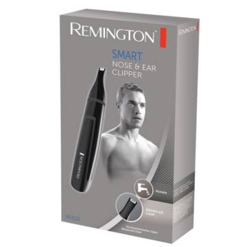 Trimmer pentru nas/urechi Remington NE3150, baterii, lame otel, Negru