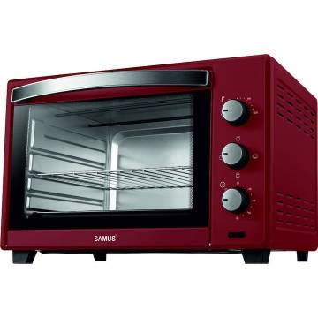 Cuptor electric Samus CS-45RED, 45 litri, 2000 W, Rosu