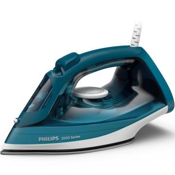 Fier de calcat Philips DST2030/90 Seria 2000, 2000W (240V), talpa ceramica, debit de abur 25g/min si jet de abur 130gmin, sistem anti-picurare, Calc Clean, capacitate rezervor 250ml, oprire automata, bleumarin