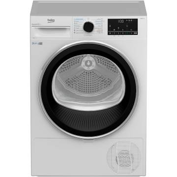 Uscator de rufe Beko B5T69233, 9 kg, Clasa A++, Pompa de caldura EcoGentle, RecycledDry, IronFinish, Hygienic Reresh, Hygienic Drying, Alb