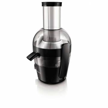 Storcator de fructe si legume Philips Viva Collection HR1855/70, 700 W, Recipient suc 0.8 l, Recipient pulpa 1.2 l, 1 Viteza, Tub de alimentare 75 mm, Negru